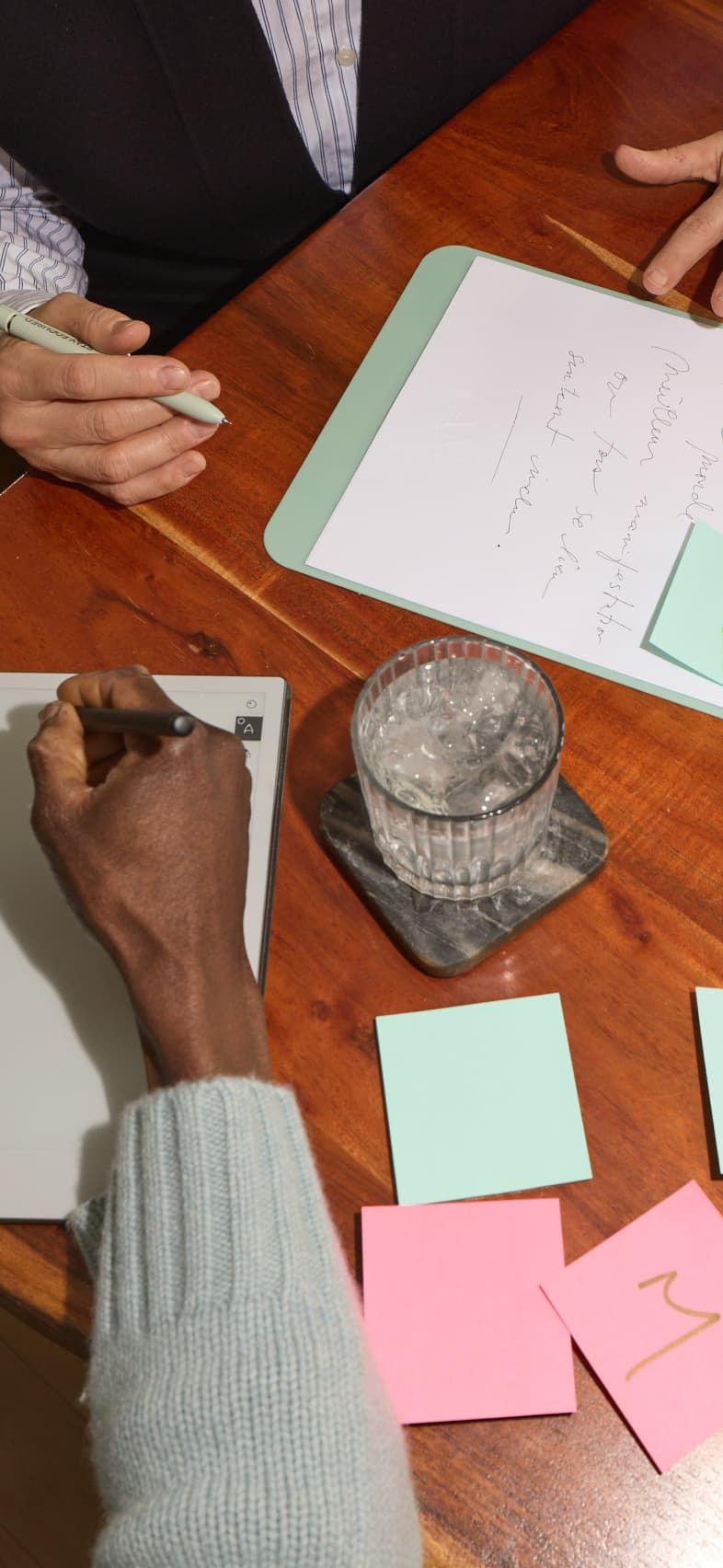 A clipboard and paper